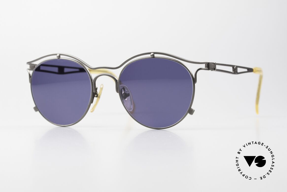 Jean Paul Gaultier 56-2174 Panto Style 90's Sunglasses, timeless Gaultier designer sunglasses from the 1990's, Made for Men and Women