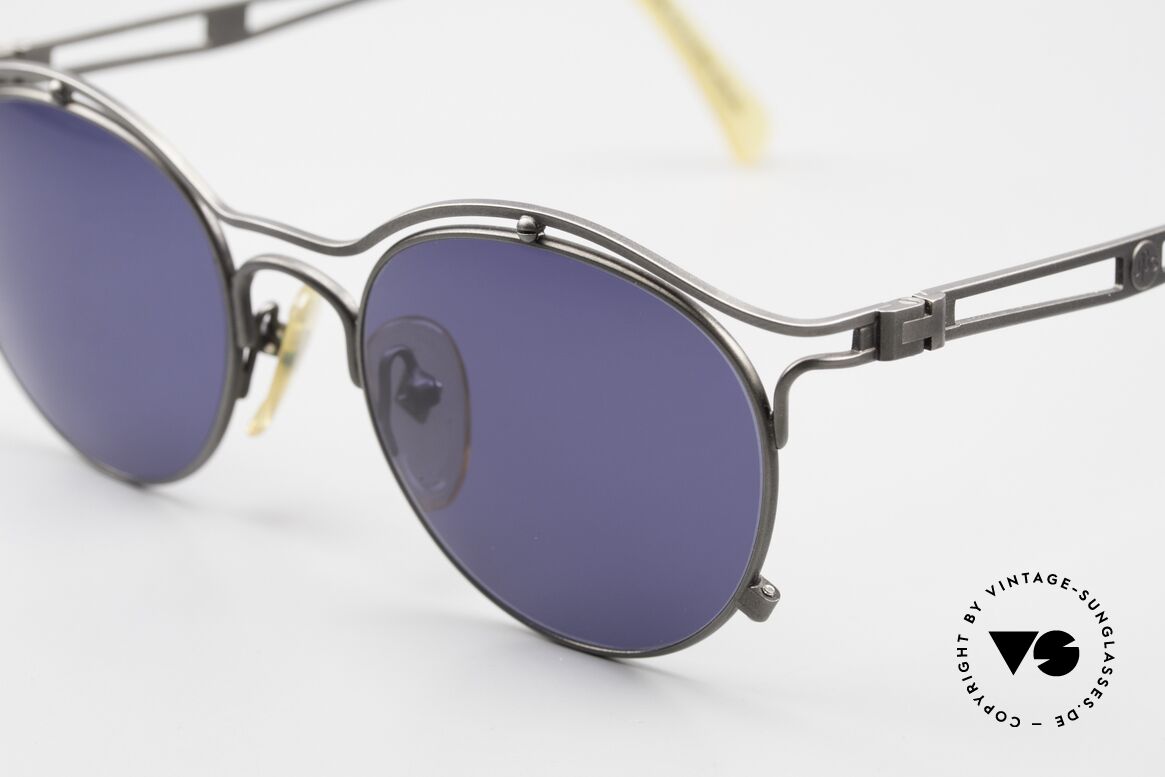 Jean Paul Gaultier 56-2174 Panto Style 90's Sunglasses, terrific frame finish in 'gray/gunmetal' (typically JPG), Made for Men and Women