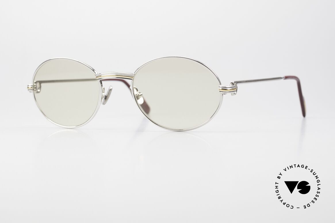 Cartier Saint Honore With Changeable Mineral Lenses, oval VINTAGE CARTIER sunglasses from app. 1998, Made for Men and Women