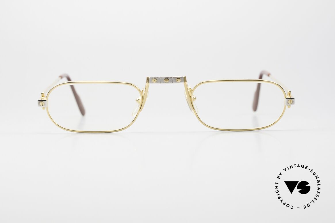 Cartier Demi Lune Santos Limited Luxury Reading Glasses, mod. 'Demi Lune' was launched in 1987 and made till 1997, Made for Men