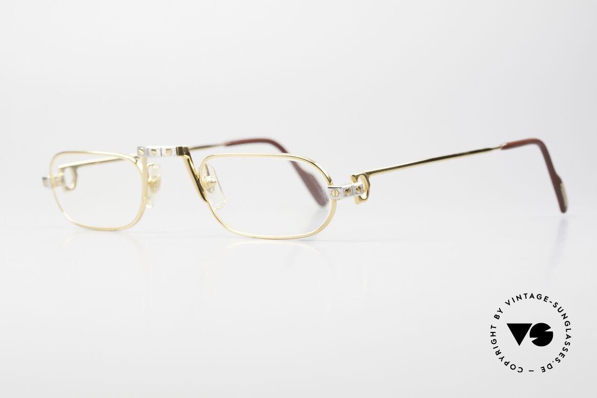 Cartier Demi Lune Santos Limited Luxury Reading Glasses, this pair with Santos screw decor & 22ct gold-plated frame, Made for Men