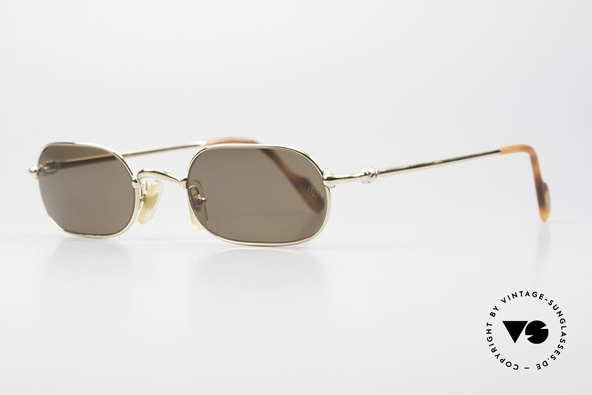 Cartier Orfy - M 90's Luxury Sunglasses Square, flexible lightweight frame (1st class wearing comfort), Made for Men and Women