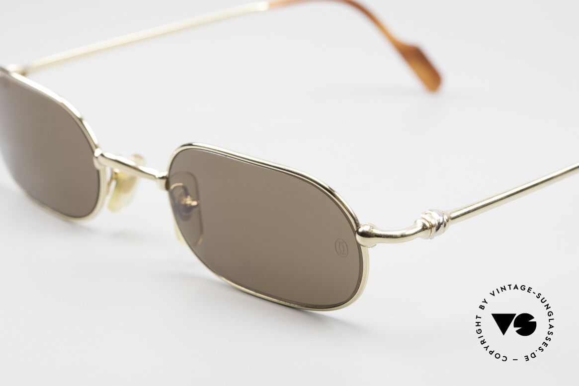 Cartier Orfy 90's Luxury Sunglasses Square, precious 22ct gold-plated in size 50-21, 140: timeless, Made for Men and Women