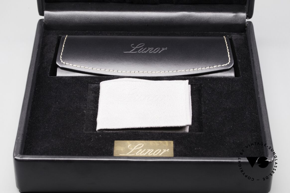 Lunor Leather Case Black With Presentation Or Gift Box, internal size: length 145mm, width 50mm, height 18mm, Made for Men and Women
