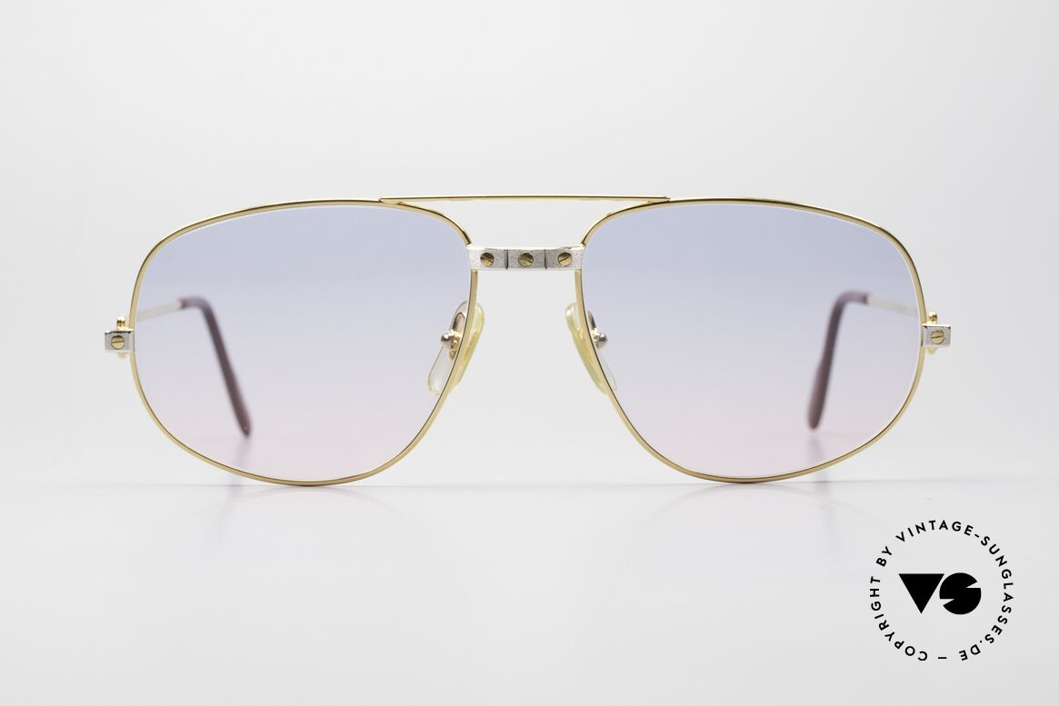 Cartier Romance Santos - XL Babyblue Pink Gradient Lenses, mod. "Romance" was launched in 1986 and made till 1997, Made for Men