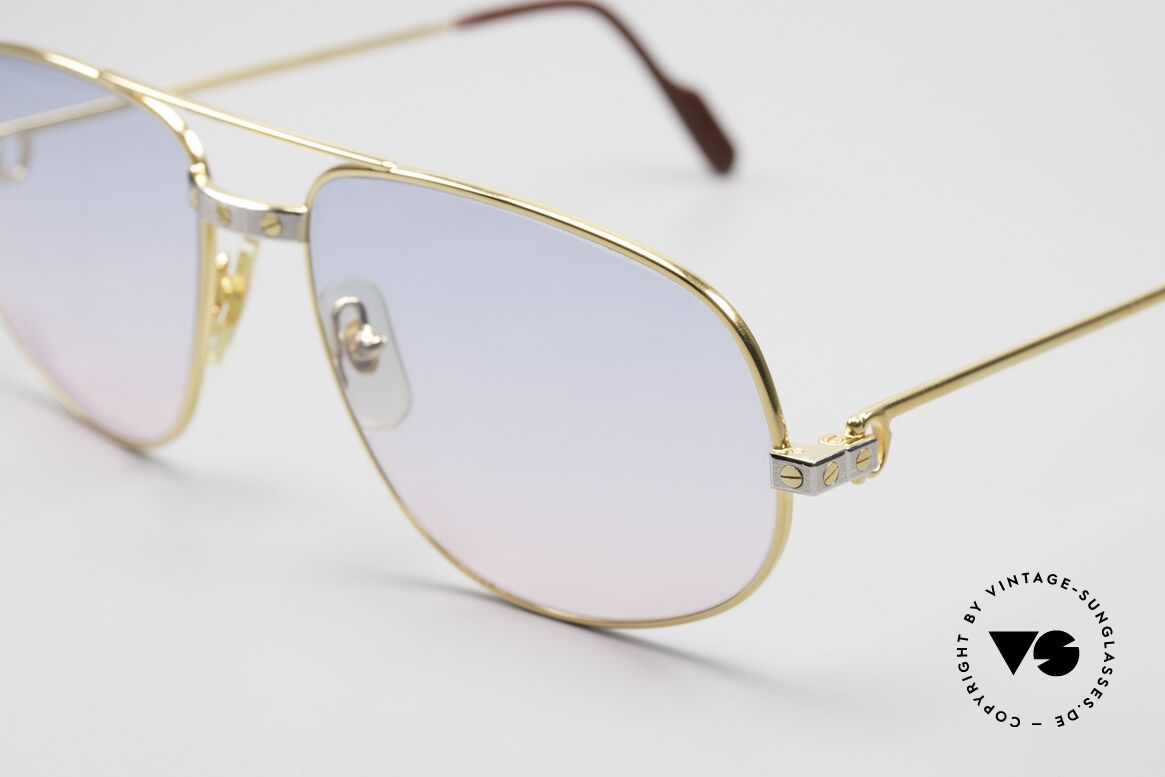 Cartier Romance Santos - XL Babyblue Pink Gradient Lenses, 22ct gold-plated frame (like all vintage Cartier originals), Made for Men