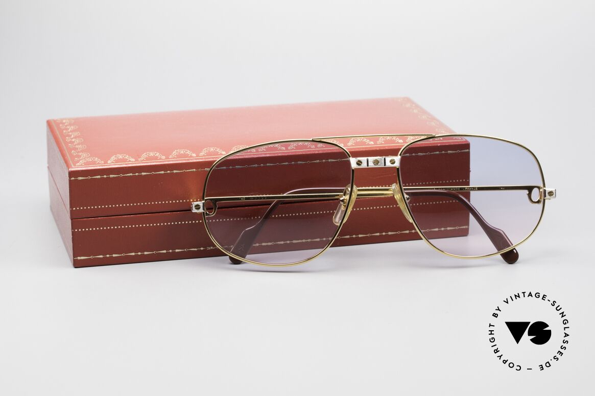 Cartier Romance Santos - XL Babyblue Pink Gradient Lenses, NO RETRO eyewear; a rare 35 years old vintage ORIGINAL, Made for Men