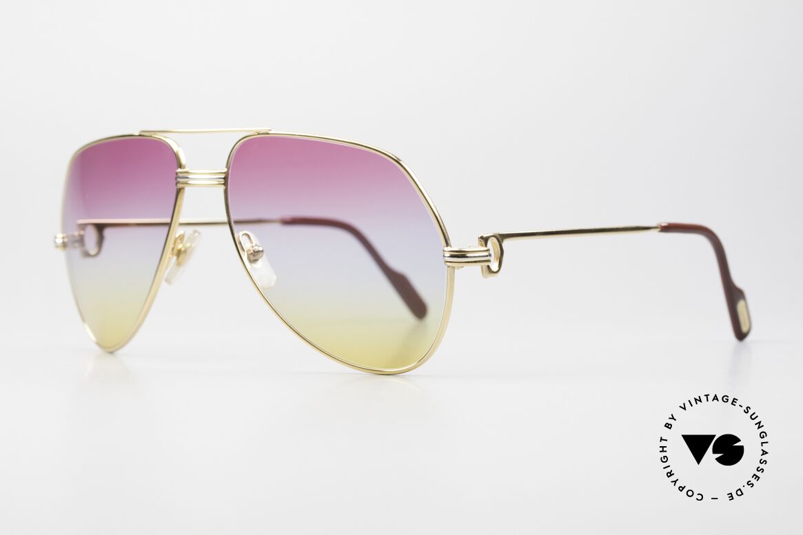 Cartier Vendome LC - M 80's 90's Aviator Sunglasses, here, Louis Cartier (LC) decor: medium size 59-16, 130, Made for Men and Women