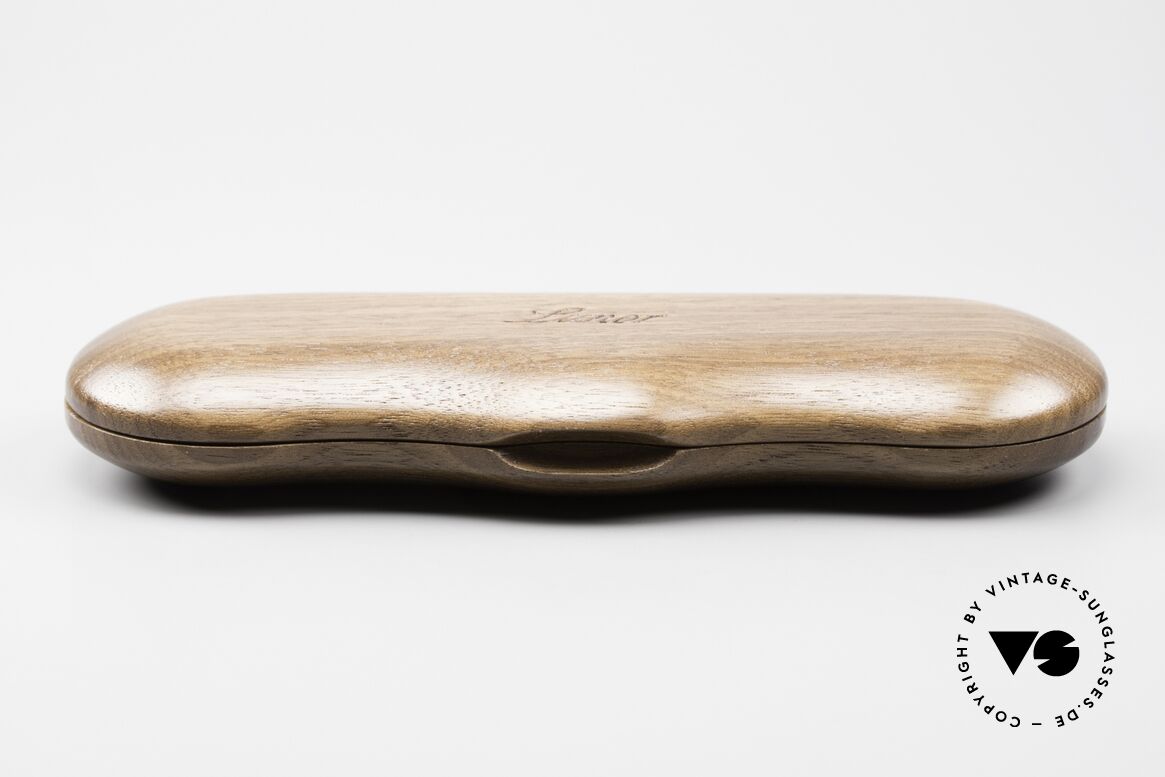 Lunor Wooden Folding Case - B Nut Wood Case In Size B, size "B" = the slightly larger version of the flip cases, Made for Men and Women