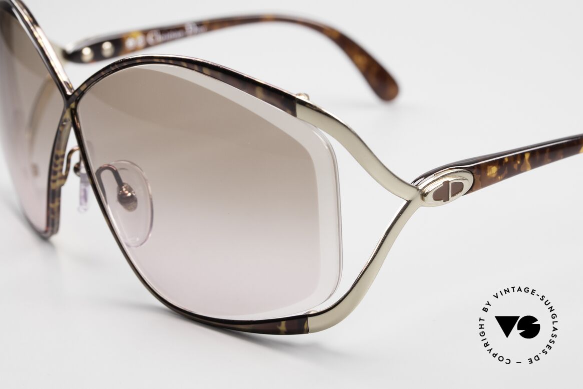 Christian Dior 2056 Butterfly 80's Ladies Sunglasses, unique lenses with facet cut in brown-pink; 100% UV, Made for Women