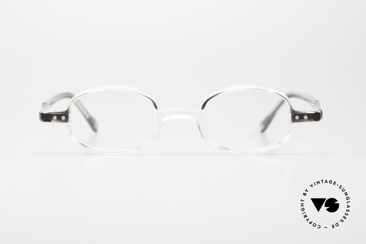 Lunor Mod 40 Original 90's Specs Crystal, small glasses from the acetate collection of the time, Made for Men and Women