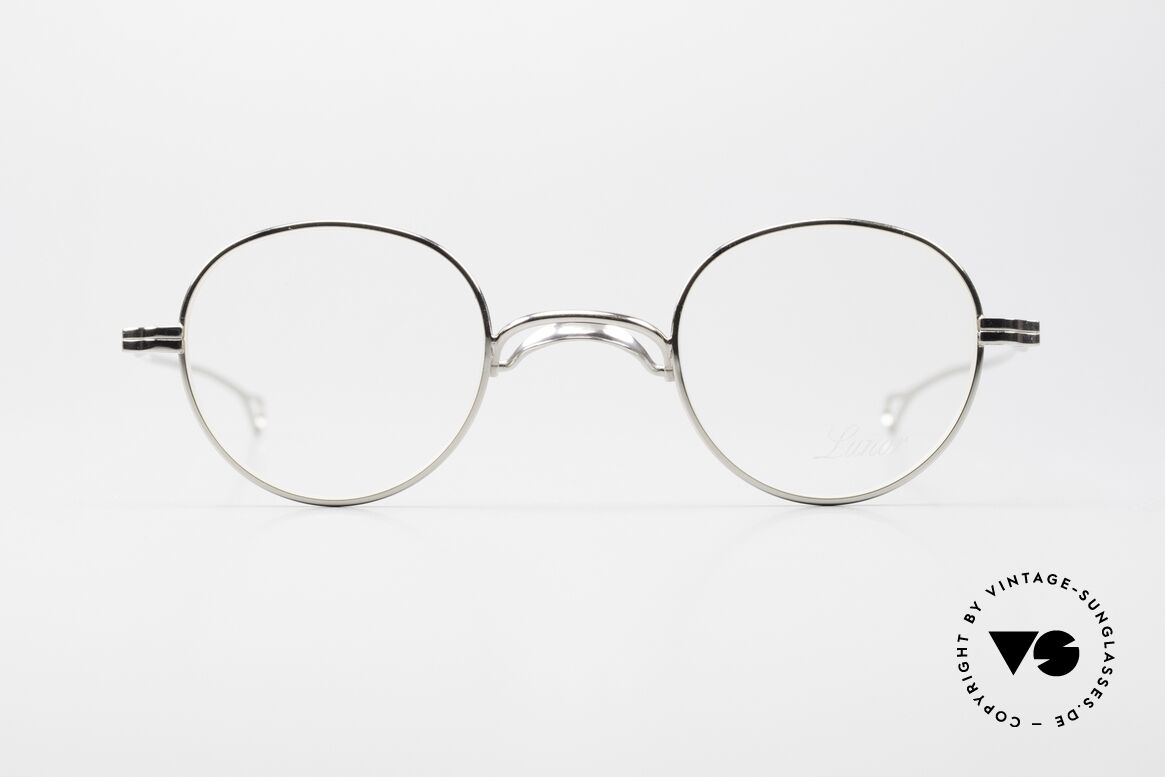 Lunor Swing 32 Panto Swing Bridge Glasses Platinum, original LUNOR Swing 32 vintage PANTO eyeglasses, Made for Men and Women