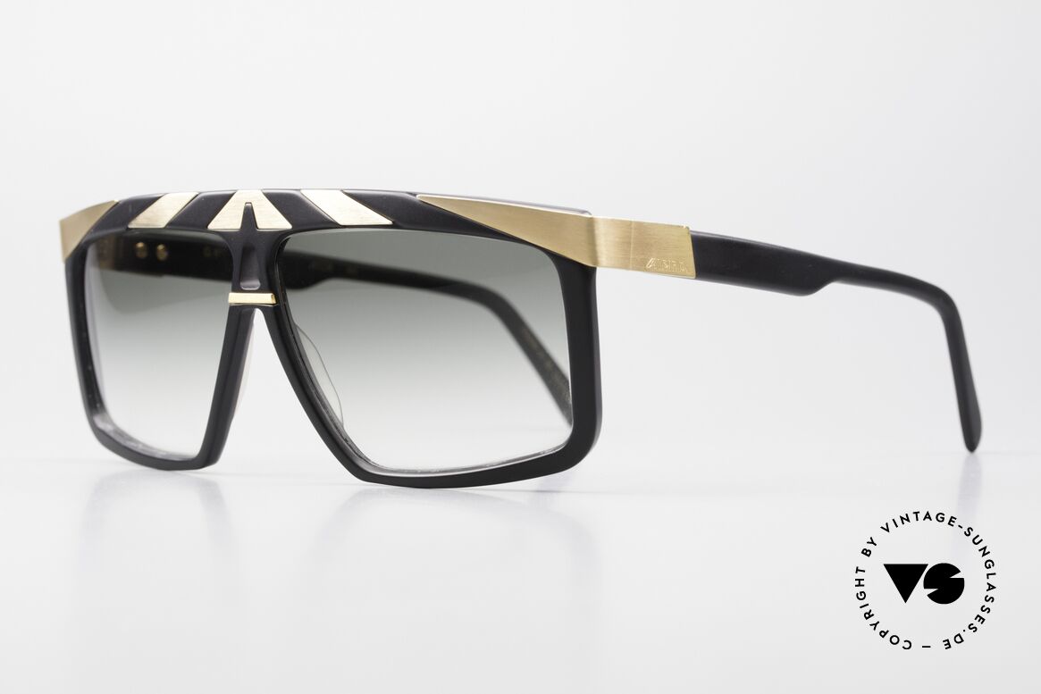 Alpina G81 Rare 80's Shades 24ct Gold Plated, conspicuous frame design with ornamenting details, Made for Men and Women