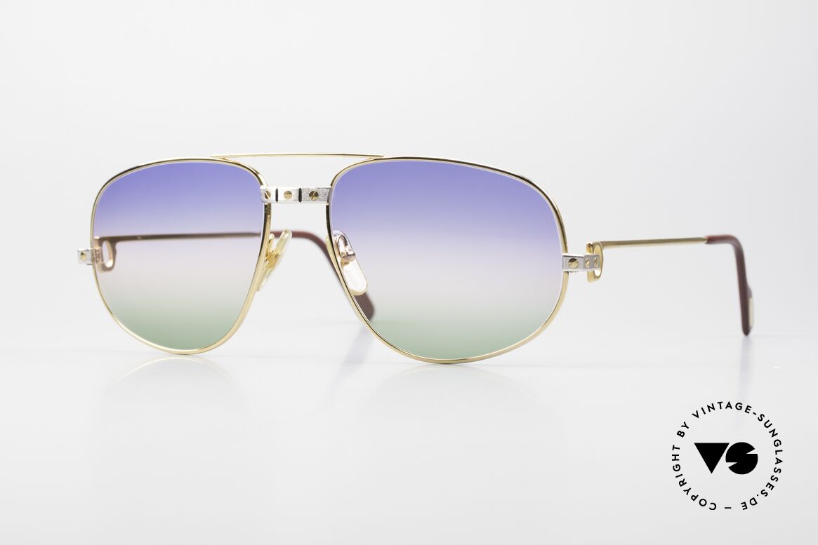 Cartier Romance Santos - XL 80s Luxury Vintage Sunglasses, vintage Cartier sunglasses; model ROMANCE Louis Cartier, Made for Men
