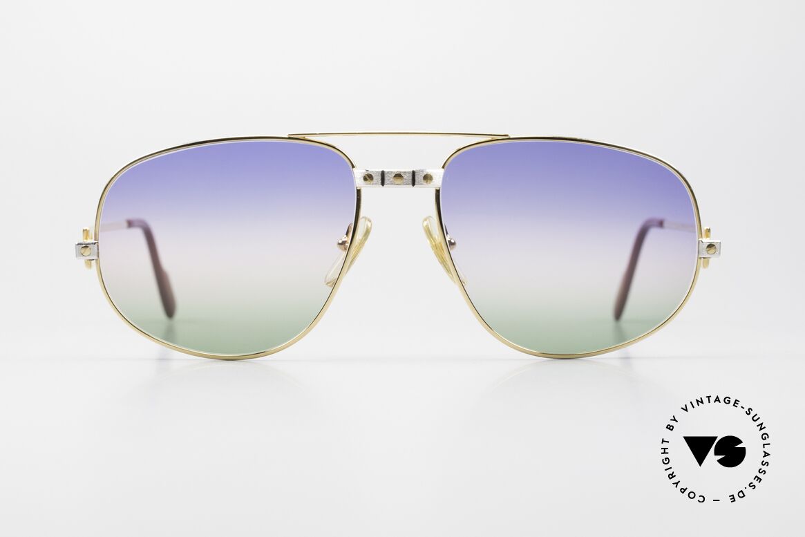 Cartier Romance Santos - XL 80s Luxury Vintage Sunglasses, mod. "Romance" was launched in 1986 and made till 1997, Made for Men