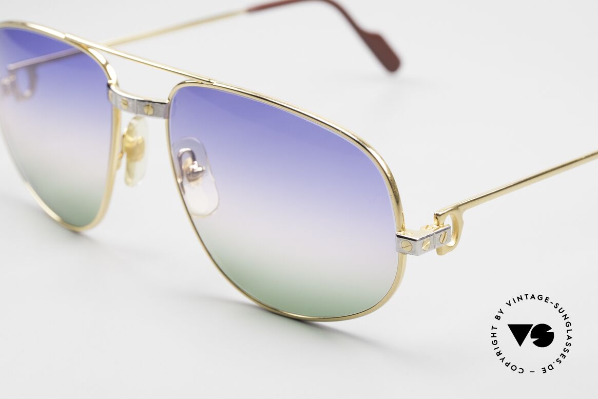 Cartier Romance Santos - XL 80s Luxury Vintage Sunglasses, 22ct gold-plated frame (like all vintage Cartier originals), Made for Men