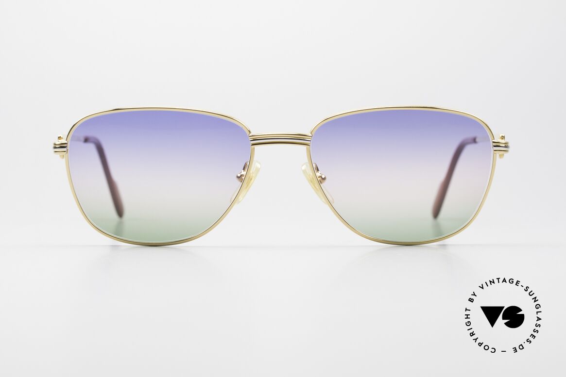 Cartier Courcelles Unique 90's Luxury Sunglasses, an old, timeless original with new, fancy sun lenses, Made for Men and Women