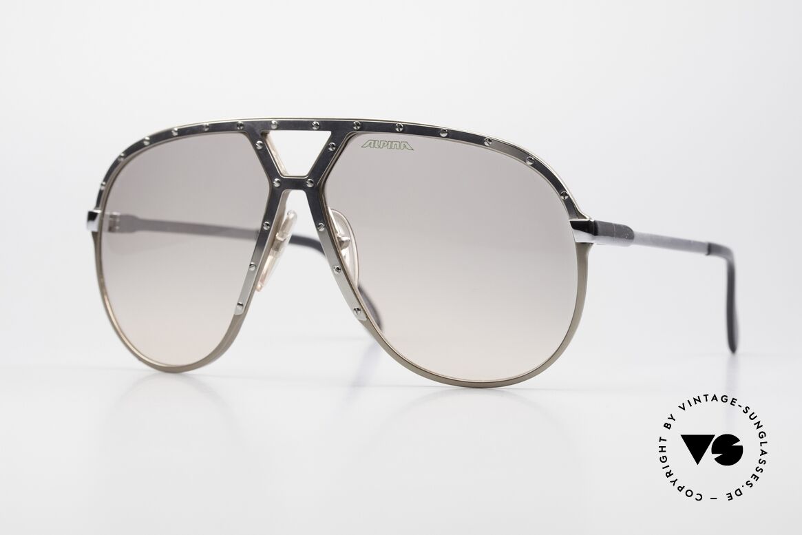 Alpina M1 Ultra Rare Aviator Sunglasses, large Alpina "aviator" sunglasses in size 64/14, Made for Men