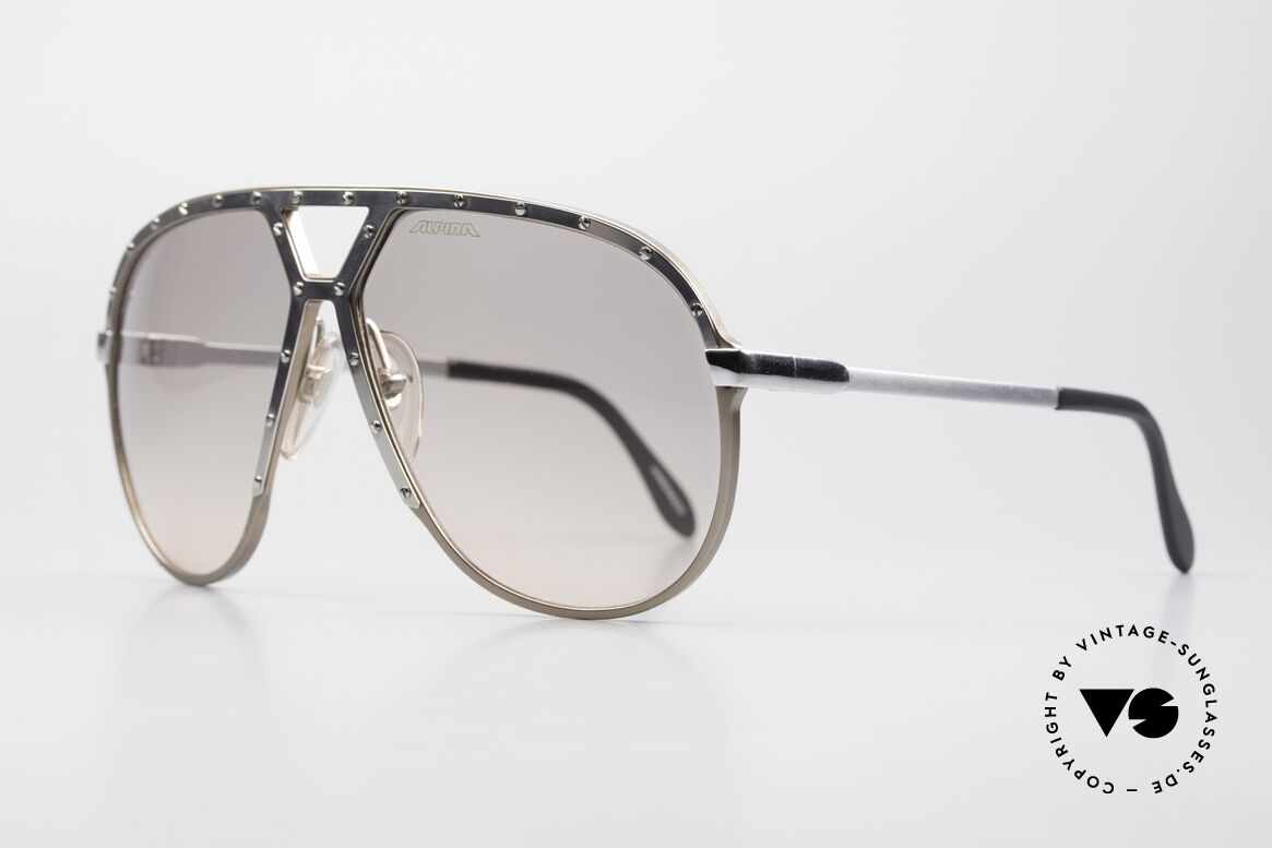 Alpina M1 Ultra Rare Aviator Sunglasses, untouched pair with original lenses & hard case, Made for Men