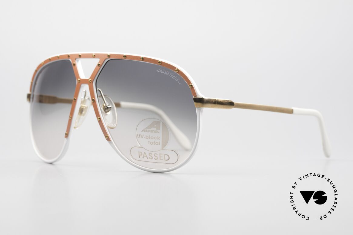 Alpina M1 Ultra Rare Collector's Shades, ultra rare special edition: white & GOLD-plated, Made for Men and Women