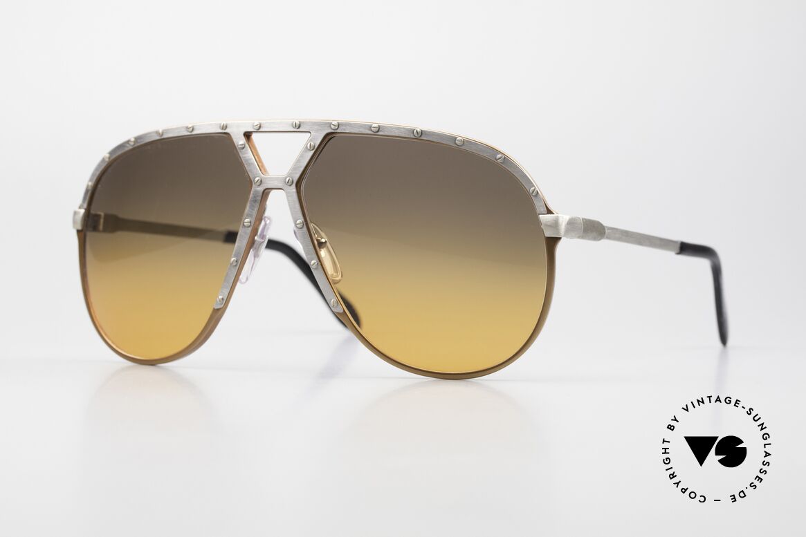Alpina M1 Unique Antique-Silver Peach, vintage Alpina M1 sunglasses, West Germany, Made for Men