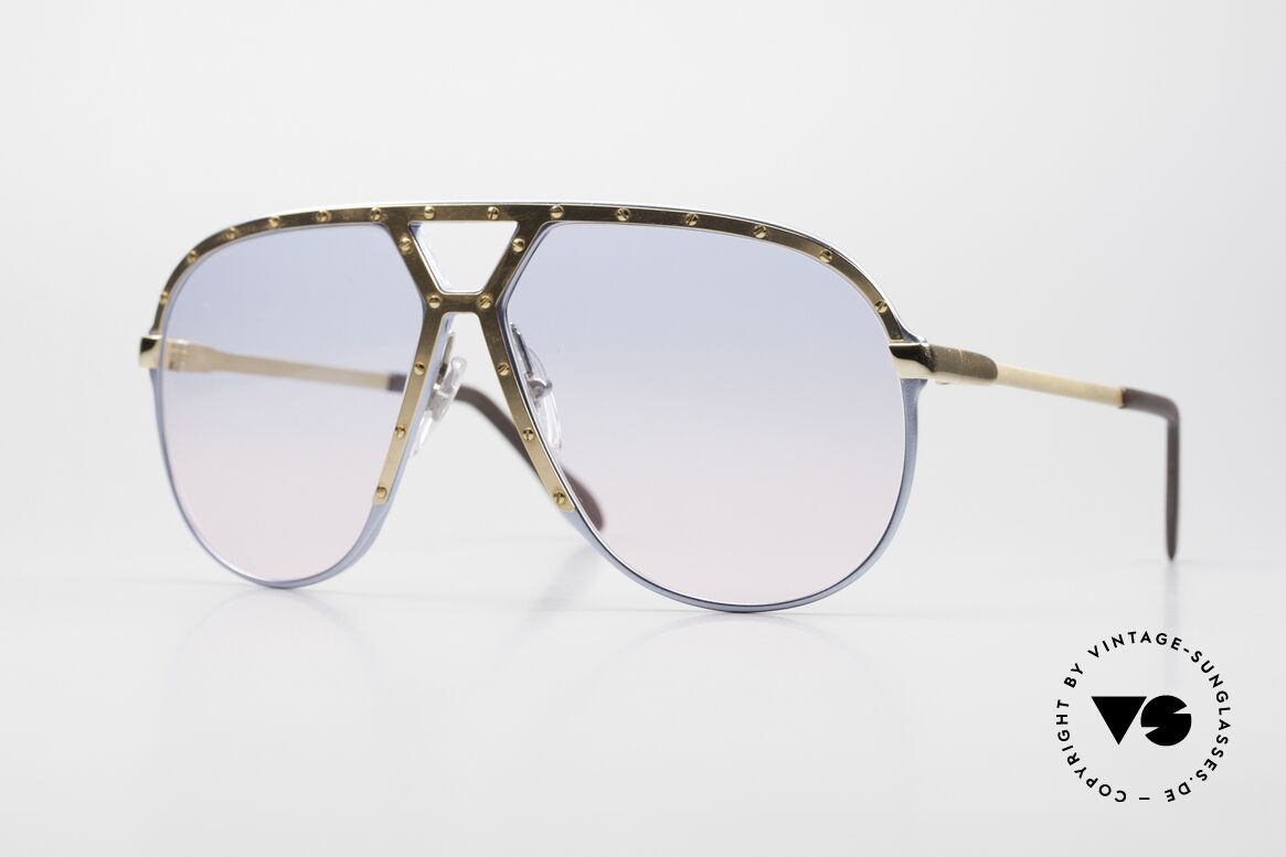 Alpina M1 Baby-Blue Pink Gradient Gold, old 80's Alpina M1 sunglasses, West Germany!, Made for Men and Women
