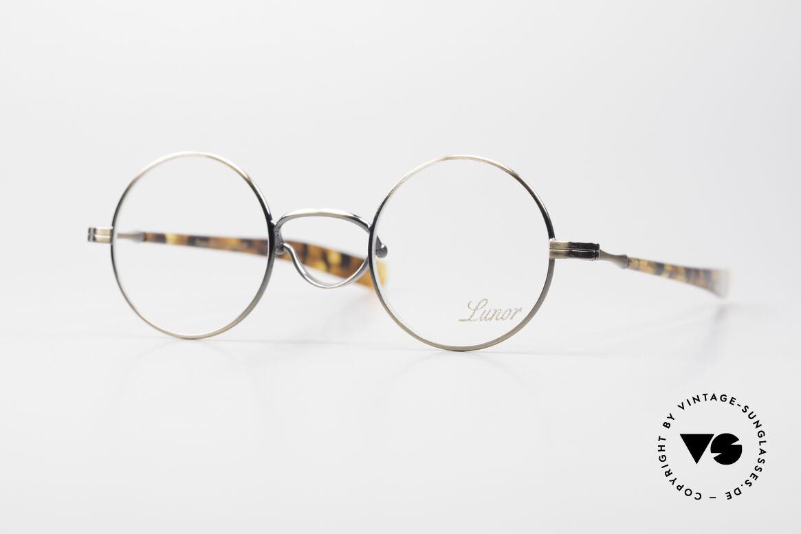 Lunor Swing A 31 Round Vintage Frame Antique Gold AG, LUNOR: shortcut for French "Lunette d'Or" (gold glasses), Made for Men and Women