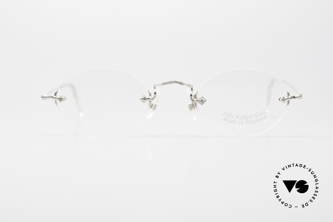 Savile Row Rimless Rimless 14k Gold Filled Frame, Rimless Oval = the classic model by Savile Row, Made for Men and Women