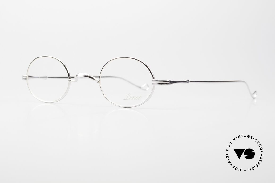 Lunor II 10 Oval Frame Platinum Plated PP, rather a small model (in size 43/26) for ladies and gents, Made for Men and Women