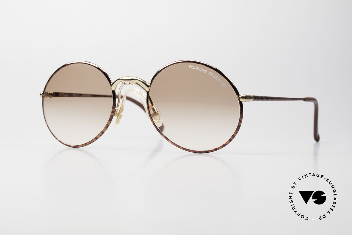Porsche 5658 - S Round 90's Glasses Unisex, luxury round designer sunglasses by Porsche Design, Made for Men and Women