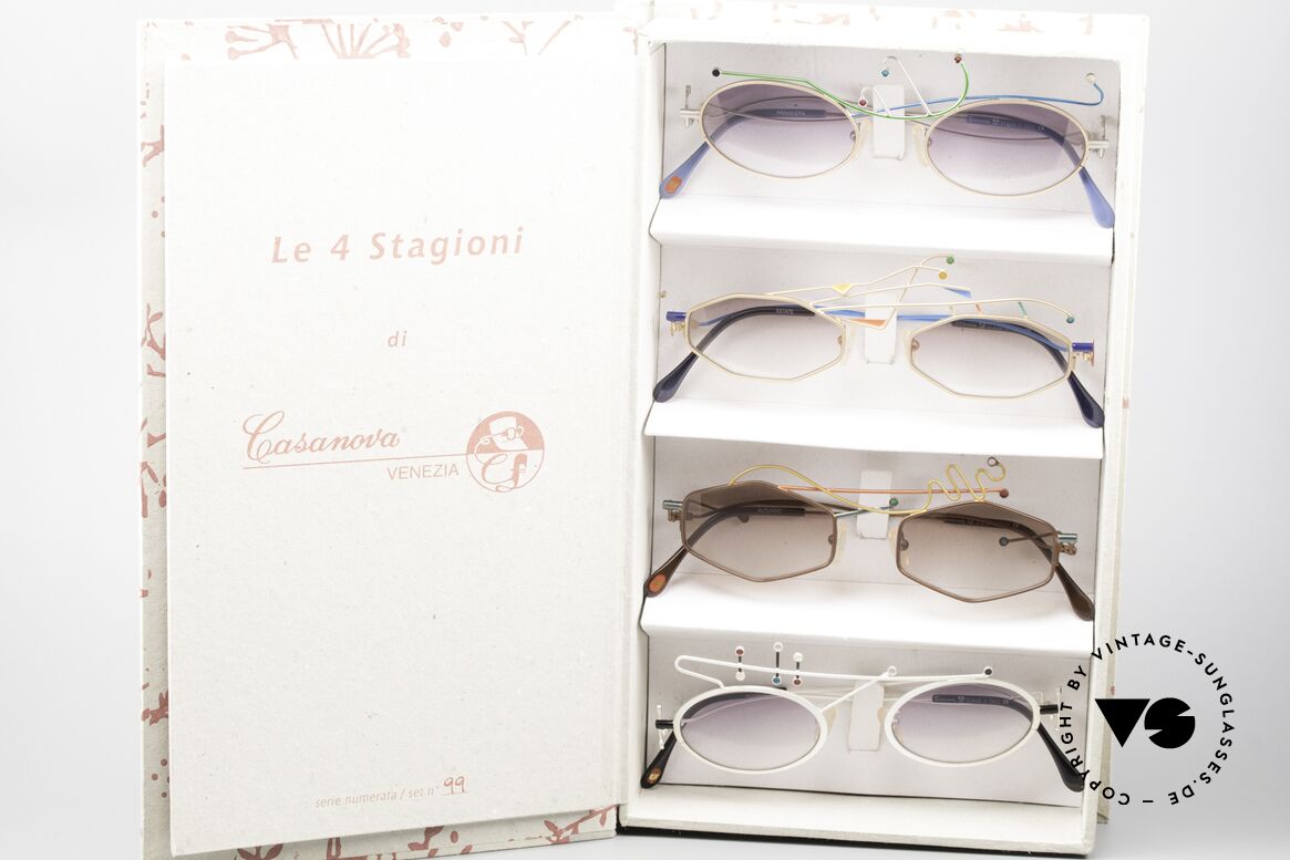 Casanova Le 4 Stagioni 4 Seasons Limited Art Sunglasses, only 300 pieces were made in the 1990s (ULTRA RARE), Made for Men and Women