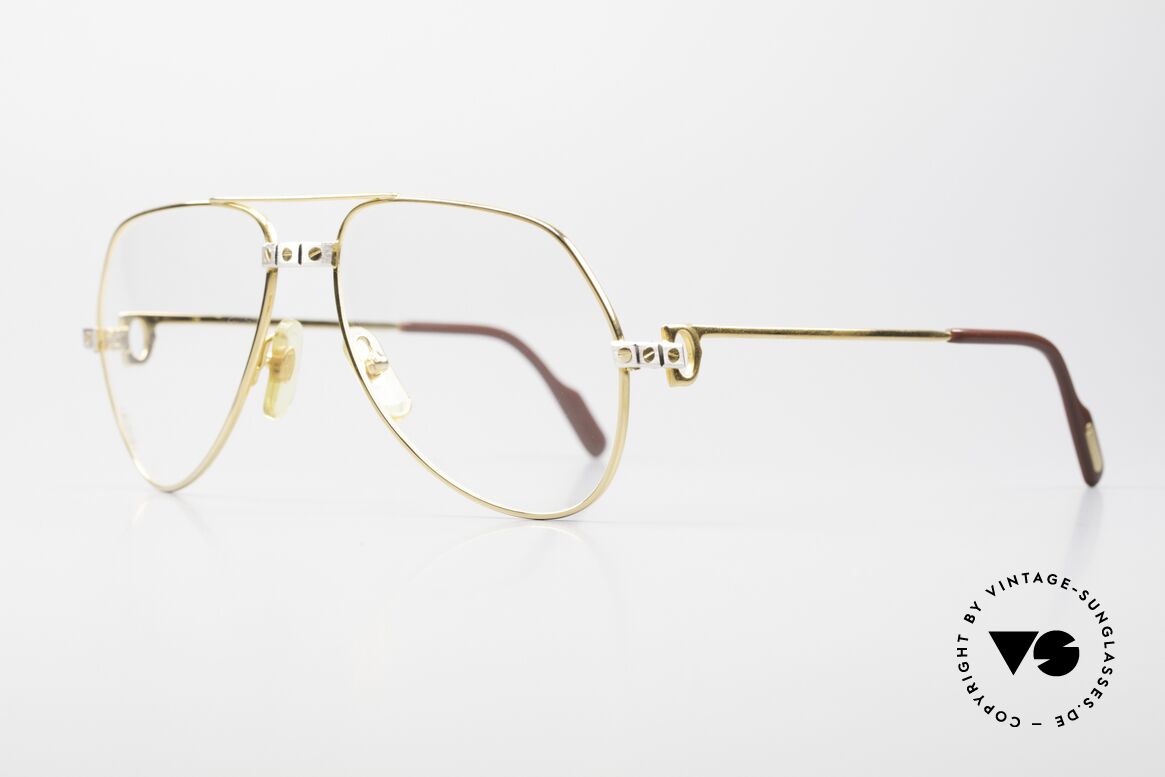 Cartier Vendome Santos - S James Bond Vintage Glasses, Santos Decor (with 3 screws) in SMALL size 56-16, 135, Made for Men and Women