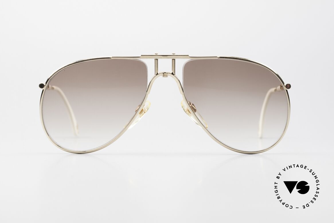 Aigner EA3 Noble 80's Shades Gold Plated, size 57-18, color 22 (gold plated & leather covered), Made for Men