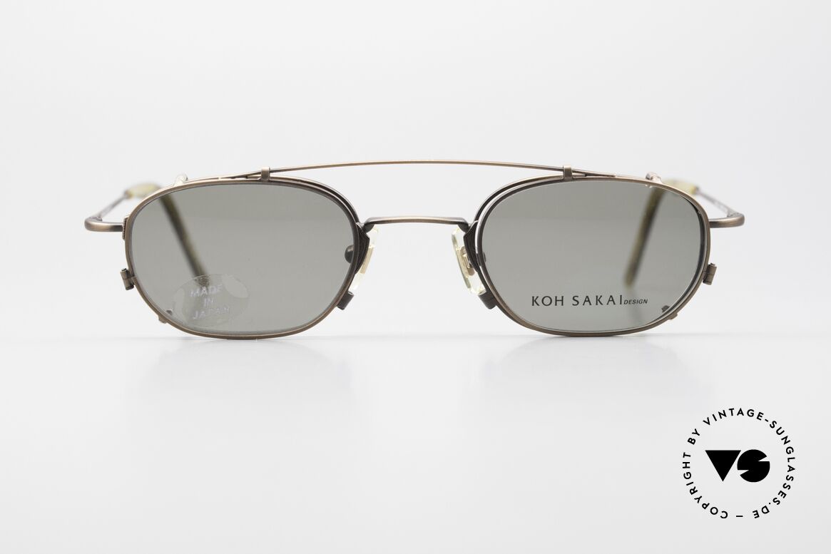 Koh Sakai KS9716 Titanium Frame Ladies & Gents, size 44-21 with practical Clip-On (100% UV protection), Made for Men and Women