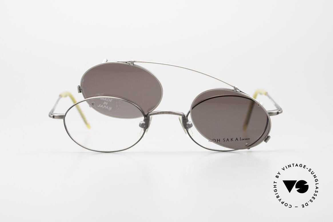 Koh Sakai KS9721 Oval Vintage Glasses Titanium, TOP QUALITY; titanium frame with costly engravings, Made for Men and Women
