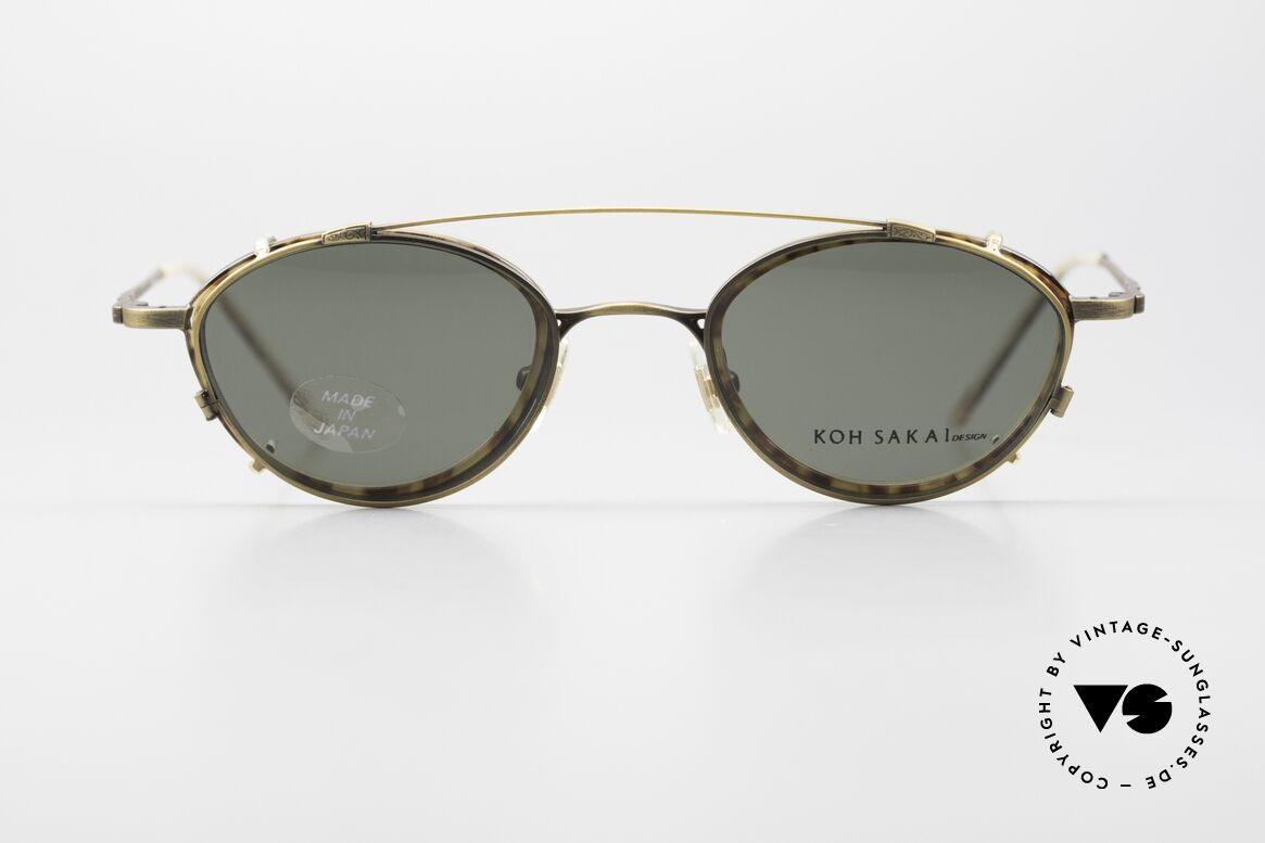 Koh Sakai KS9832 Vintage Glasses With Clip On, vintage glasses Koh Sakai KS9832, 45-21, with clip-on, Made for Men and Women