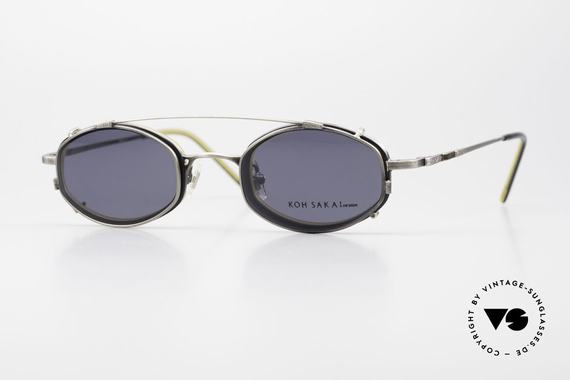Koh Sakai KS9836 Titanium Glasses With Sun Clip, vintage Titanium glasses by Koh Sakai, model KS9836, Made for Men and Women