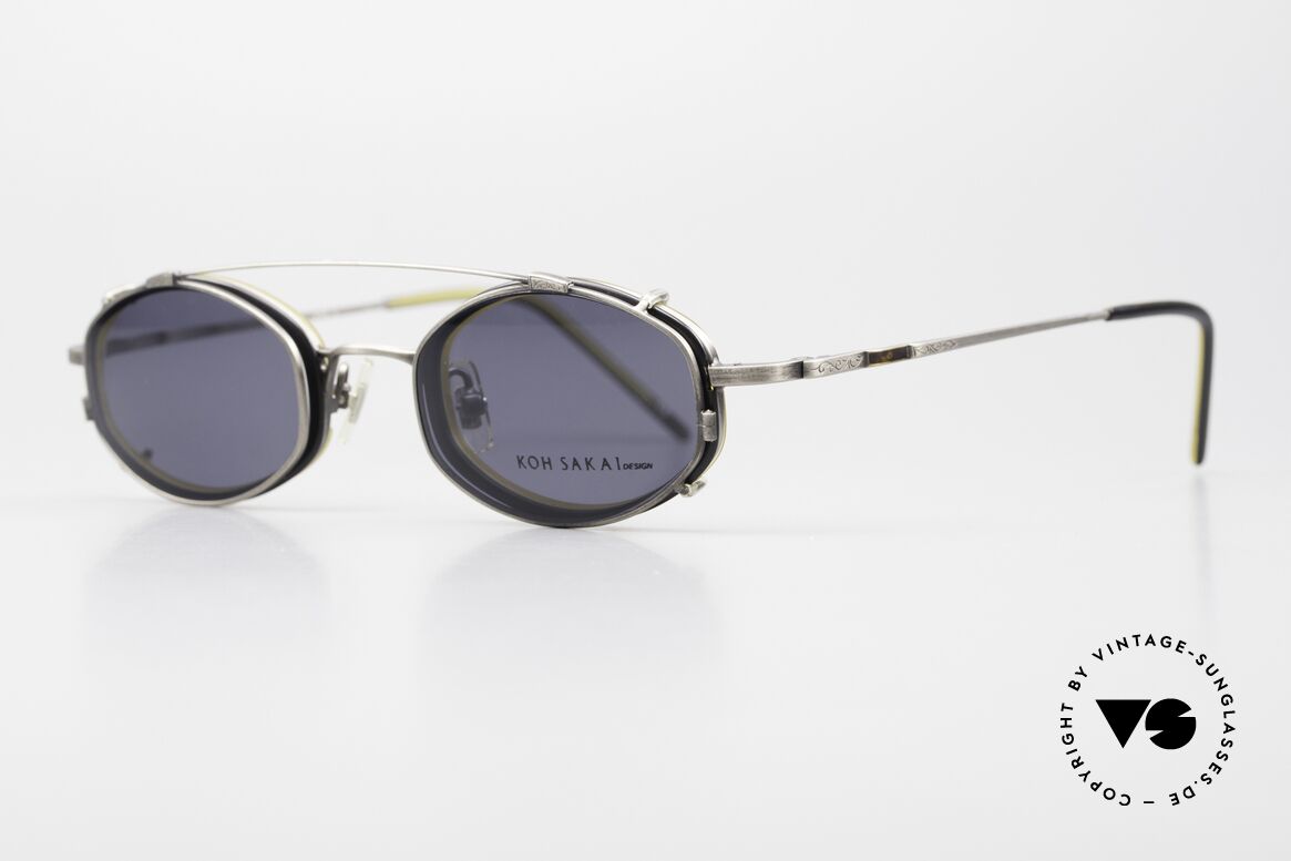 Koh Sakai KS9836 Titanium Glasses With Sun Clip, 1997 designed in Los Angeles; produced in Sabae (Japan), Made for Men and Women