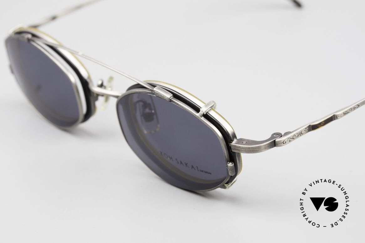 Koh Sakai KS9836 Titanium Glasses With Sun Clip, made in the same factory like Oliver Peoples & Eyevan, Made for Men and Women