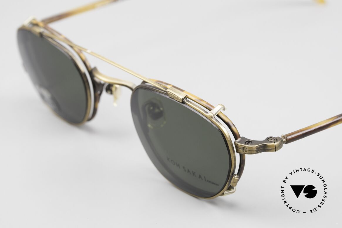 Koh Sakai KS9408 Small Eyeglasses With Clip On, made in the same factory like Oliver Peoples & Eyevan, Made for Men and Women