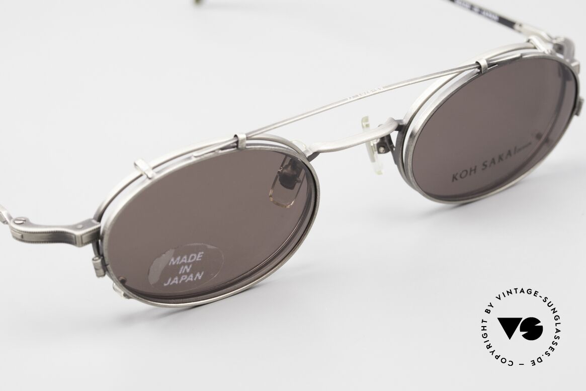 Koh Sakai KS9701 Clip On Titanium Frame Oval 90's, accordingly TOP craftsmanship with costly engravings, Made for Men and Women