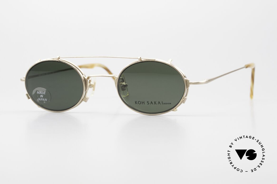 Koh Sakai KS9711 Clip On Glasses 90's Titanium, rare, vintage Koh Sakai glasses with clip-on from 1997, Made for Men and Women