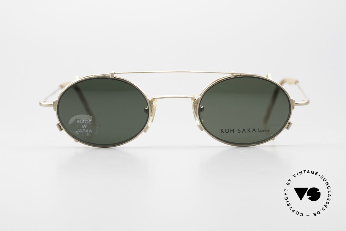 Koh Sakai KS9711 Clip On Glasses 90's Titanium, rare, vintage Koh Sakai glasses with clip-on from 1997, Made for Men and Women