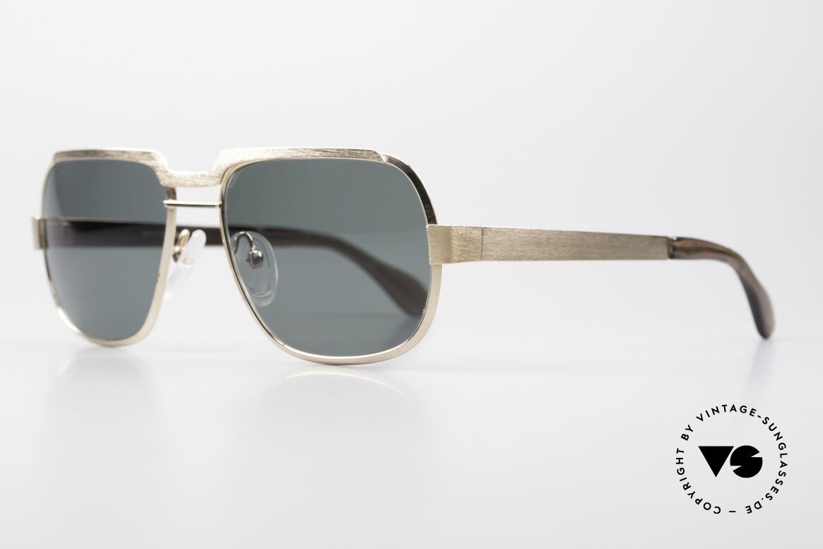Optura STRONG Gold Filled 70's Sunglasses, incredible top-craftsmanship; monolithic; built to last, Made for Men