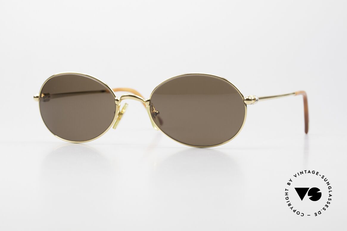 Cartier Saturne Oval 90's Luxury Sunglasses, RARE oval vintage CARTIER sunglasses; timeless frame, Made for Men and Women
