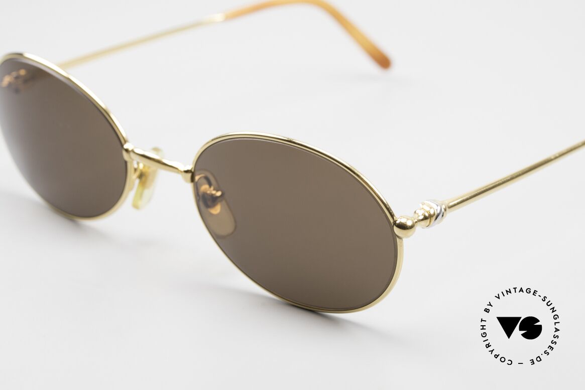 Cartier Saturne Oval 90's Luxury Sunglasses, orig. Cartier sun lenses (100% UV) with CARTIER LOGOS, Made for Men and Women