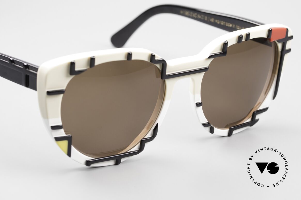 Cutler And Gross 1082 Piet Mondrian Bauhaus Shades, mod 1082 was also in the French ELLE magazine described, Made for Women