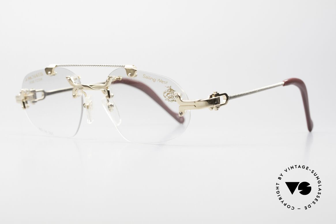 Machiavelli 14-301 Sailing West Rimless Titan Frame, collection named after the Italian philosopher, Made for Men