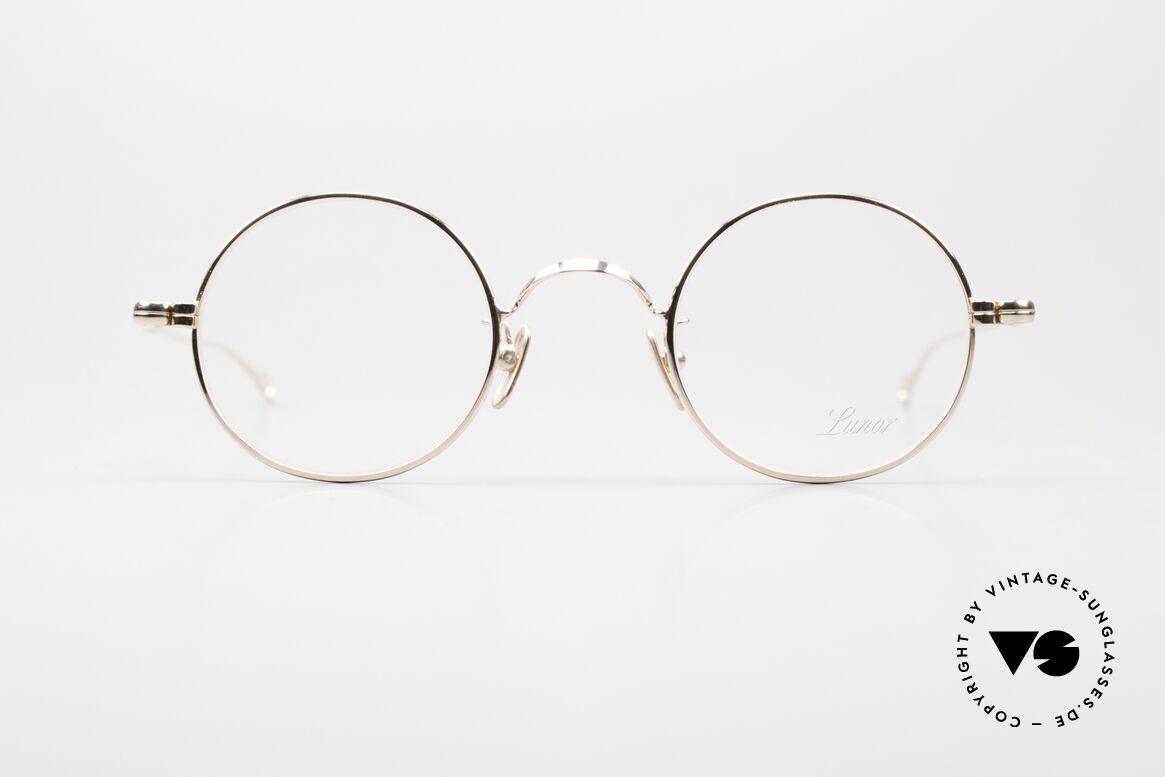 Lunor V 110 Limited Rose Gold Frame Round, round Lunor metal glasses with pads made of pure titan, Made for Men and Women Lunor V 110 Limited Rose Gold Frame Round, round Lunor metal glasses with pads made of pure titan, Made for Men and Women