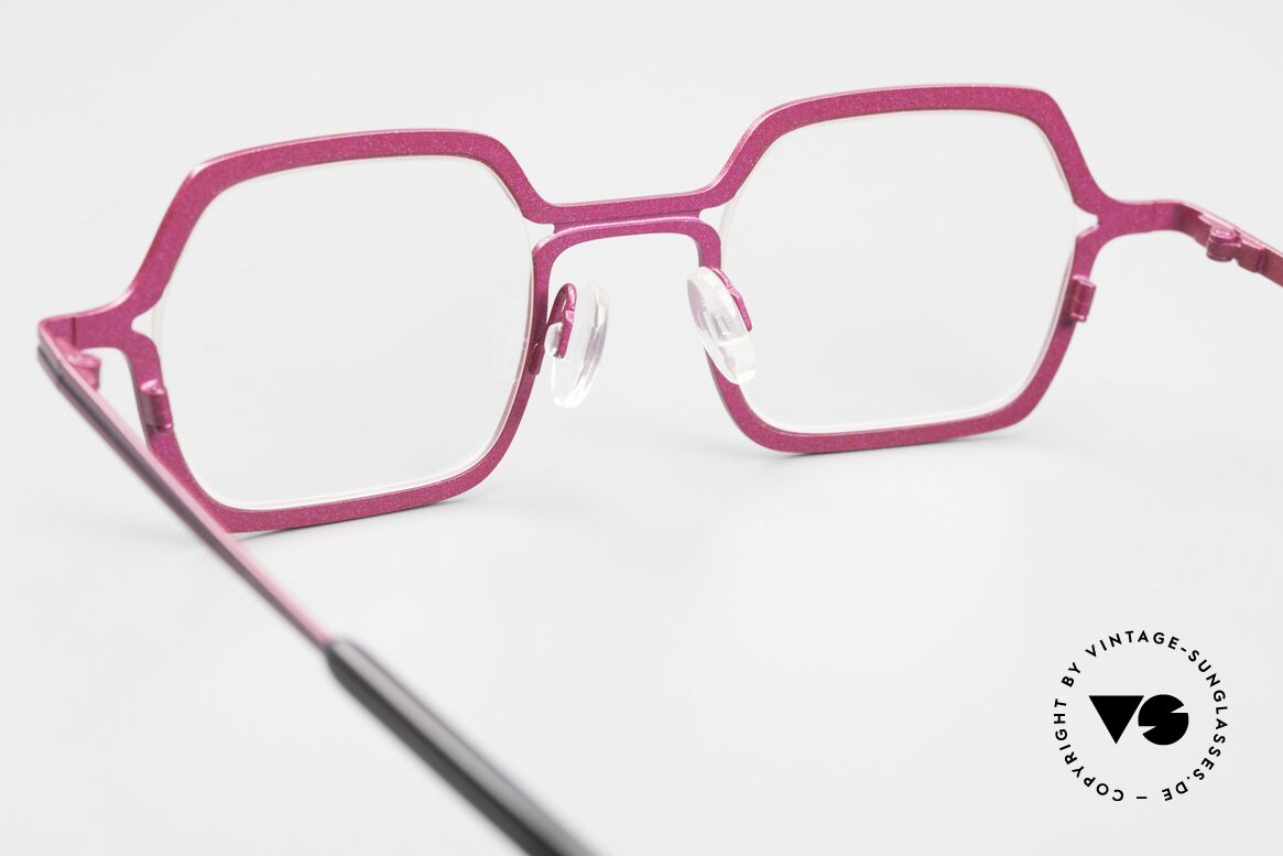 Theo Belgium Line Women's Glasses Pink Metallic, Size: medium, Made for Women